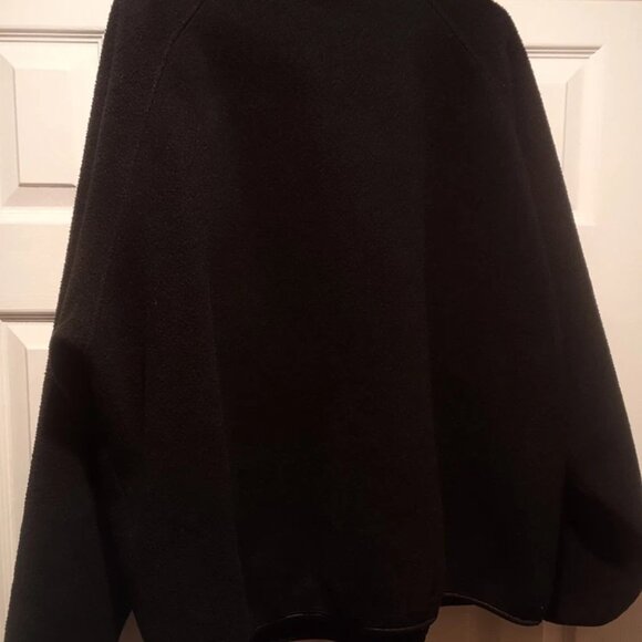 Vintage Woolrich Black 1/4 Button-Up Fleece Pullover XXL Sweatshirt -Made In USA - Picture 7 of 9